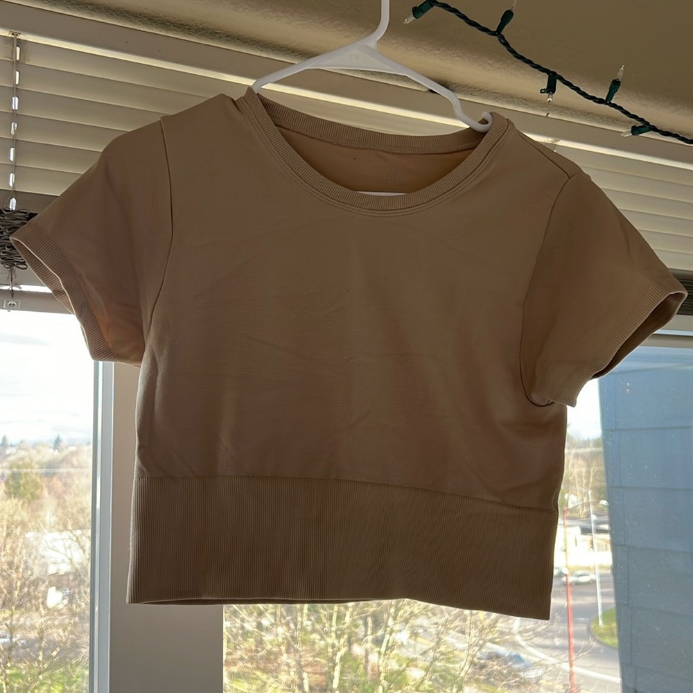 Aerie workout cropped shirt size L